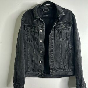 Among equals jeans jacket black size large